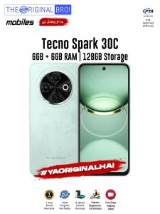 Tecno Spark 30C - 6GB RAM - 128GB Storage - PTA Approved - 12 Months Warranty - Green - The Original Bro Mobiles - TOB36